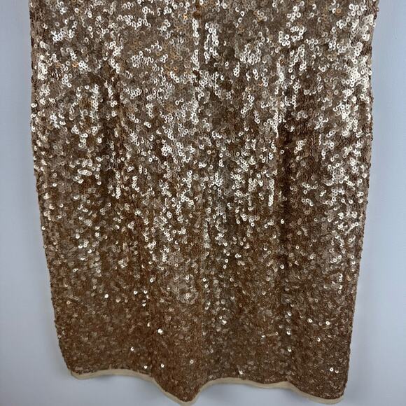 Talbots Women’s Silk Sequin Sleeveless Dress in Gold ~ 10P ~ - Picture 10 of 14